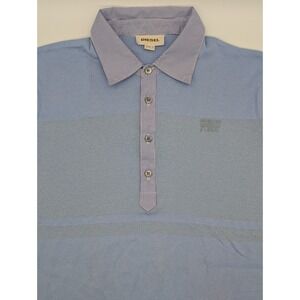 Diesel Men's size Large Pullover Sweater Short Sleeve Lightweight Blue‎ Collared